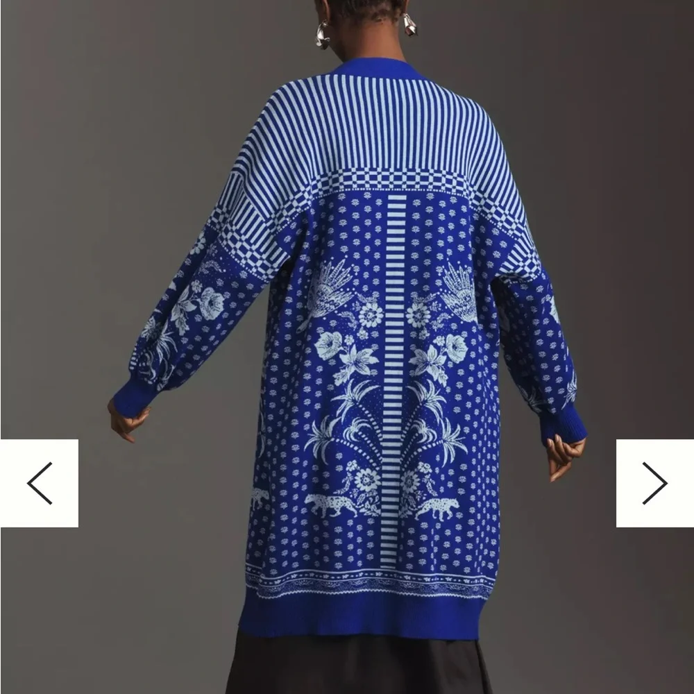 NWT Farm Rio x Anthropologie Printed Cardigan - Picture 2 of 9